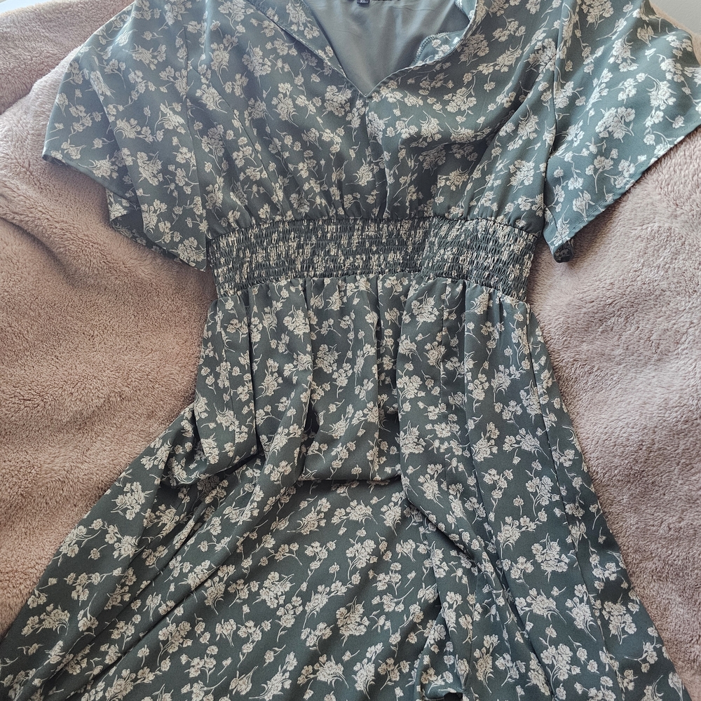 Floral Green Dress